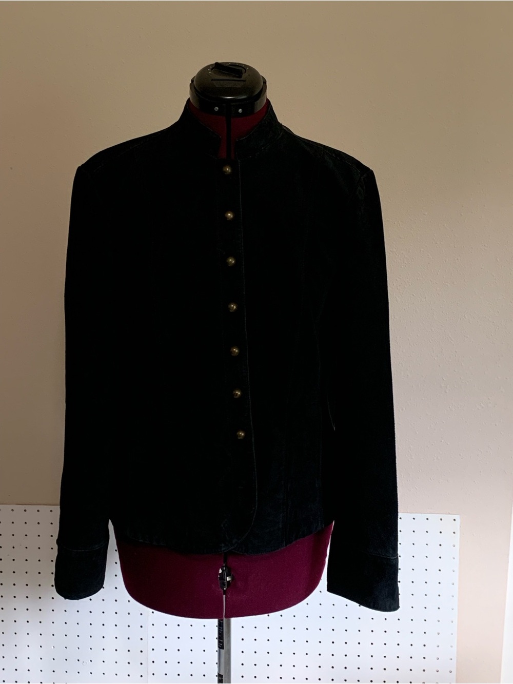 Live a Little Black Suede Military-Style Jacket
